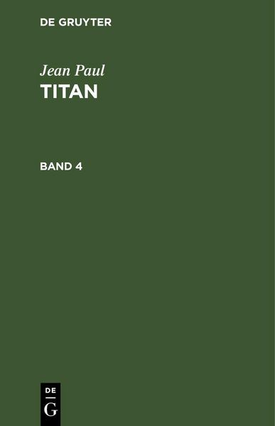 Produktbild: Jean Paul: Titan. Band 4