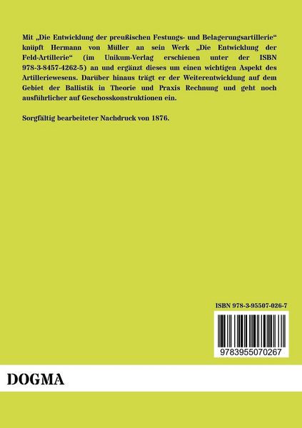 Produktbild: Die Entwicklung der preu&szlig;ischen Festungs- und Belagerungsartillerie