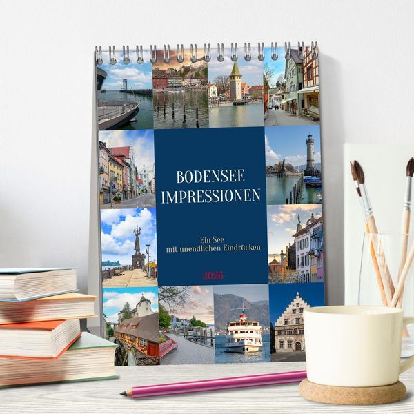 Produktbild: Bodensee Impressionen (Tischkalender 2026 DIN A5 hoch), CALVENDO Monatskalender