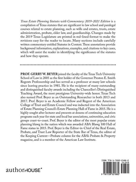Produktbild: Texas Estate Planning Statutes with Commentary