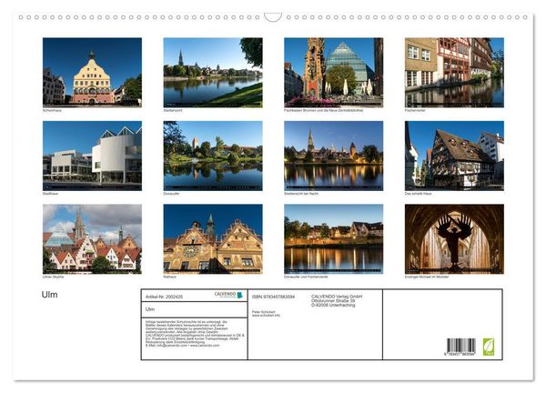 Produktbild: Ulm (Wandkalender 2026 DIN A2 quer), CALVENDO Monatskalender