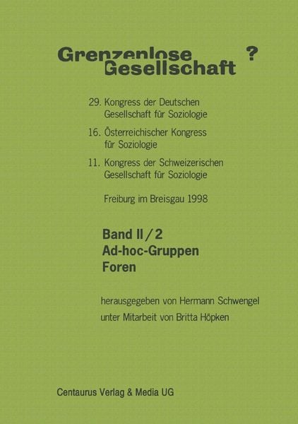 Produktbild: Grenzenlose Gesellschaft