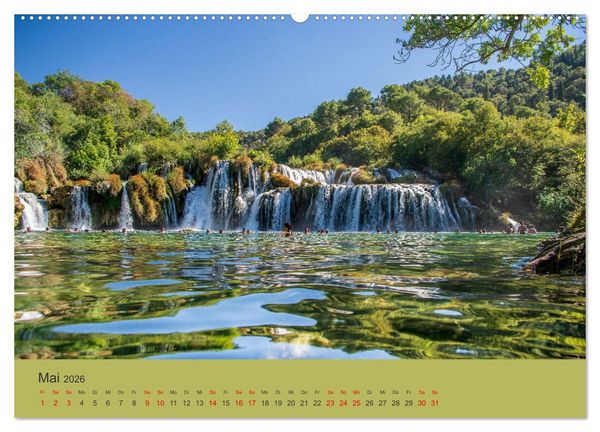 Produktbild: Nationalpark Krka - Wasser-Wunderwelt in Dalmatien (Wandkalender 2026 DIN A2 quer), CALVENDO Monatskalender