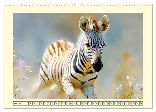 Produktbild: Wunder der Savanne. Afrikas Tierkinder im Licht der Sonne (Wandkalender 2027 DIN A3 quer), CALVENDO Monatskalender