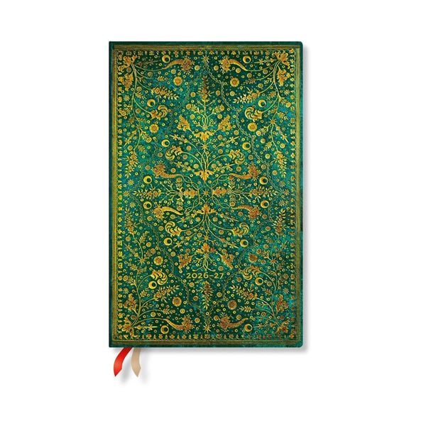 Produktbild: 2027 Emerald Flower Maxi Vertical Softcover 18-Month Weekly Planner, 224pg, 80gsm by Paperblanks (Nature's Grace)