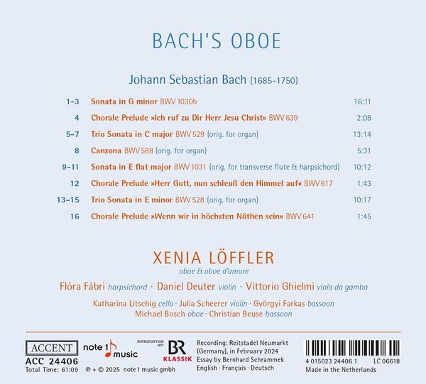 Produktbild: Johann Sebastian Bach: Bachs Oboe