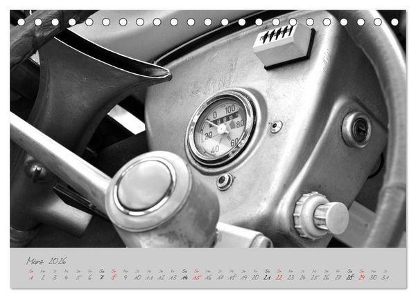 Produktbild: BMW Isetta 300 in schwarzwei&szlig; (Tischkalender 2026 DIN A5 quer), CALVENDO Monatskalender