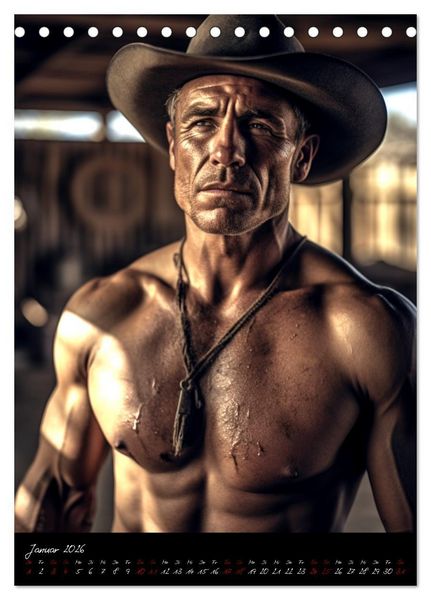 Produktbild: Starke Cowboys (Tischkalender 2026 DIN A5 hoch), CALVENDO Monatskalender