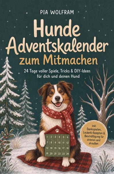 Produktbild: Hunde Adventskalender zum Mitmachen: 24 Tage voller Spiele, Tricks & DIY-Ideen f&uuml;r dich und deinen Hund - inkl. Denkspielen, Leckerli-Rezepten & Besch