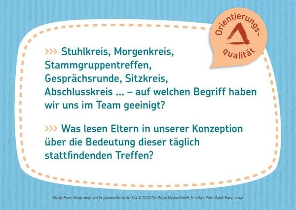 Produktbild: Morgenkreis und Gruppentreffen in der Kita