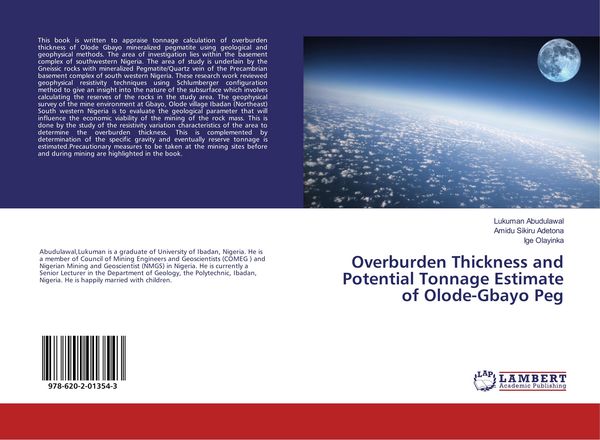 Produktbild: Overburden Thickness and Potential Tonnage Estimate of Olode-Gbayo Peg