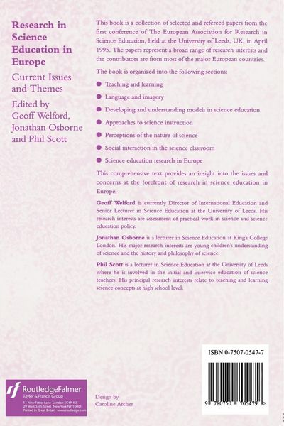 Produktbild: Research in science education in Europe