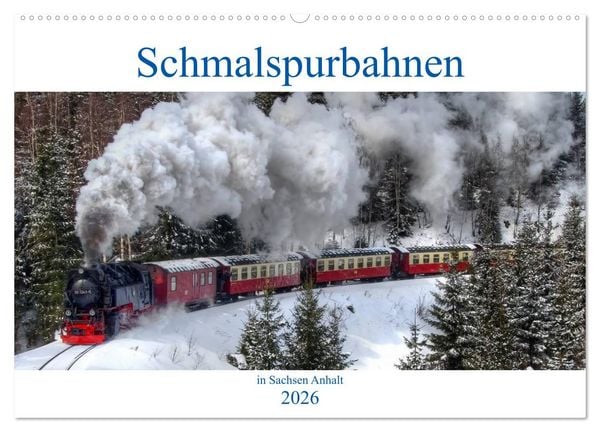 Produktbild: Schmalspurbahnen in Sachsen Anhalt (Wandkalender 2026 DIN A2 quer), CALVENDO Monatskalender