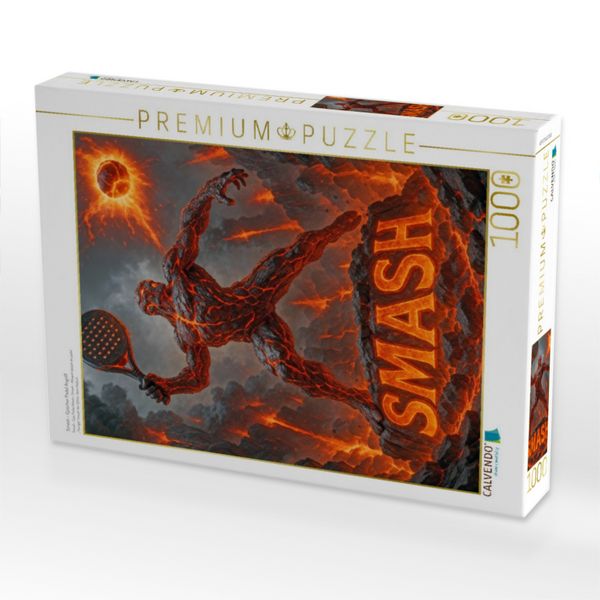 Produktbild: CALVENDO Puzzle Smash - Epischer Padel Angriff | 1000 Teile Lege-Gr&ouml;&szlig;e 64x48cm Foto-Puzzle f&uuml;r gl&uuml;ckliche Stunden