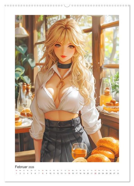 Produktbild: Manga-Girls. Coole Comics mit Ausstrahlungskraft (hochwertiger Premium Wandkalender 2026 DIN A2 hoch), Kunstdruck in Hochglanz