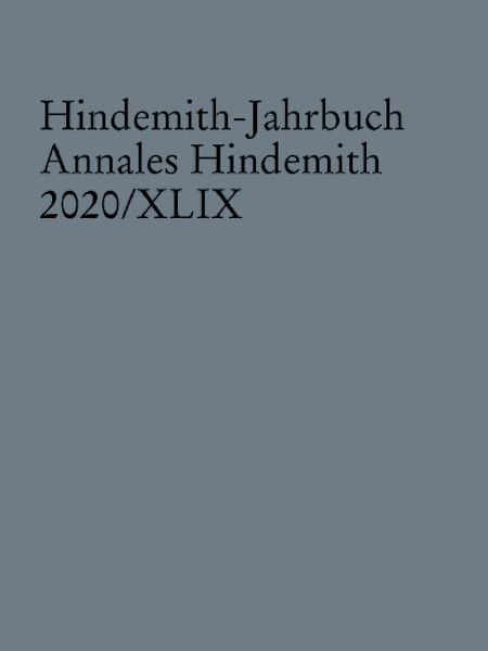 Produktbild: Hindemith-Jahrbuch
