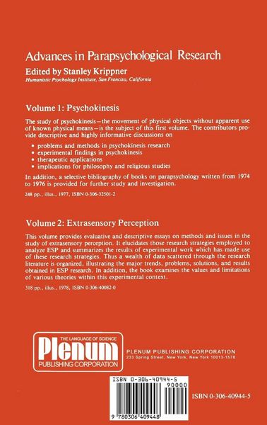 Produktbild: Advances in Parapsychological Research
