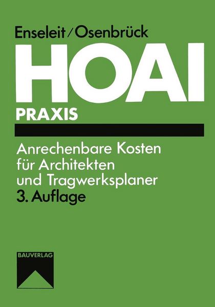 Produktbild: HOAI: Anrechenbare Kosten f&uuml;r Architekten und Tragwerksplaner