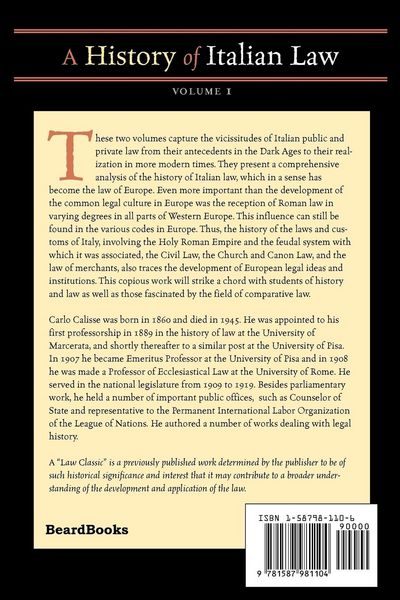 Produktbild: A History of Italian Law