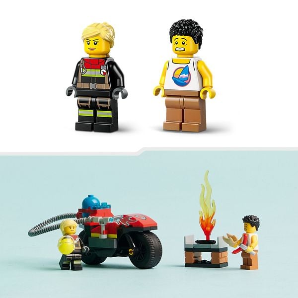 LEGO City 60410 Feuerwehrmotorrad, Feuerwehr-Spielzeug mit Motorrad