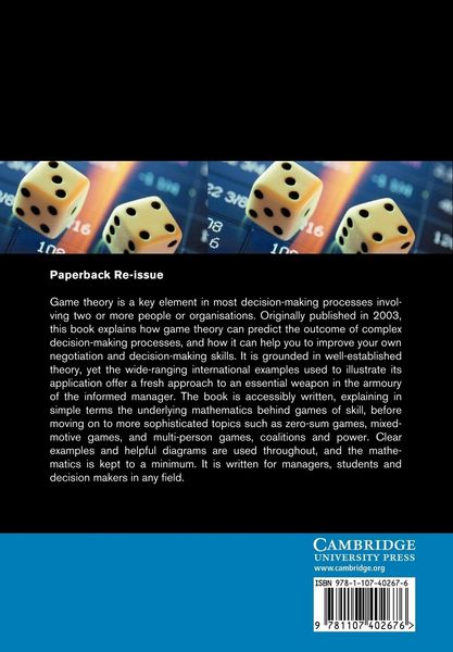 Produktbild: Decision Making Using Game Theory