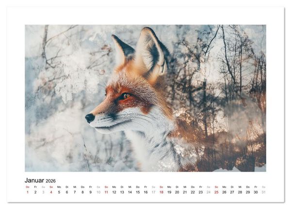 Produktbild: Tierisch wilde Waldbewohner (Wandkalender 2026 DIN A4 quer), CALVENDO Monatskalender