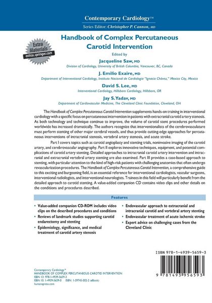 Produktbild: Handbook of Complex Percutaneous Carotid Intervention