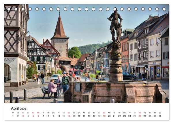 Produktbild: Gengenbach - romantisches Kleinod im Schwarzwald (Tischkalender 2026 DIN A5 quer), CALVENDO Monatskalender