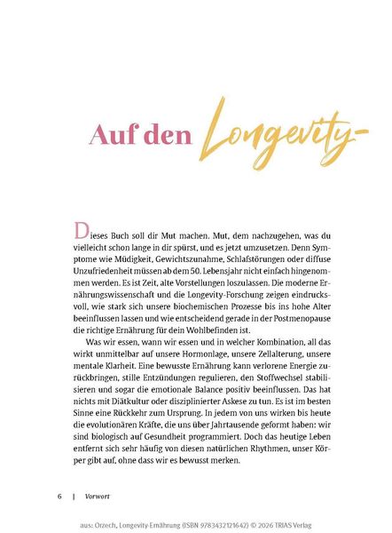 Produktbild: Longevity-Ern&auml;hrung