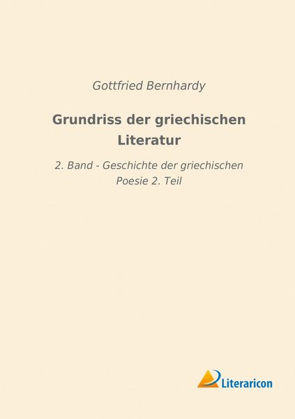 Produktbild: Grundriss der griechischen Literatur
