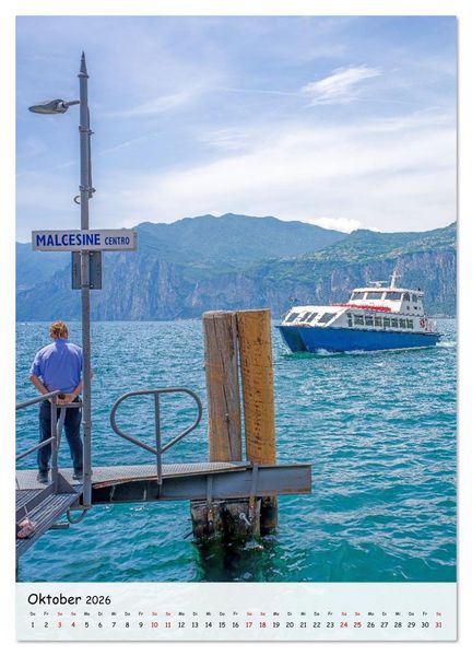 Produktbild: Malcesine - Eine Perle des Gardasees (hochwertiger Premium Wandkalender 2026 DIN A2 hoch), Kunstdruck in Hochglanz