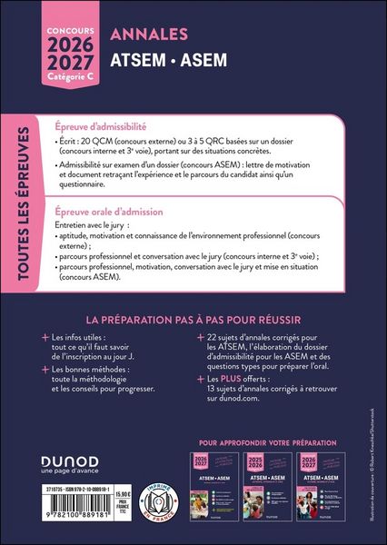 Produktbild: Concours atsem asem annales