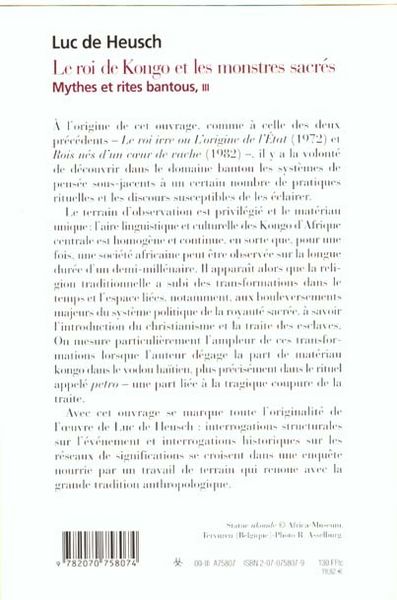 Produktbild: Mythes et rites bantous