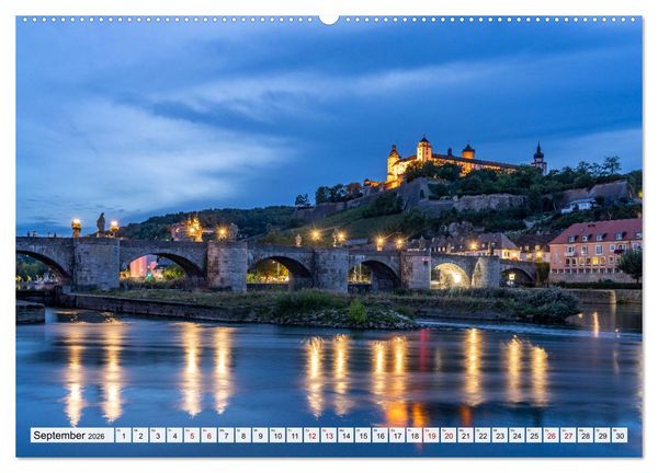 Produktbild: W&uuml;rzburg - Bayern (hochwertiger Premium Wandkalender 2026 DIN A2 quer), Kunstdruck in Hochglanz