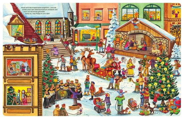 Produktbild: Mein gro&szlig;es Wimmelbilderbuch Weihnachten