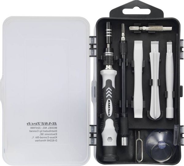 Produktbild: Basetech BT-2247898 Bit-Set 116teilig inkl. Bithalter-Schraubendreher