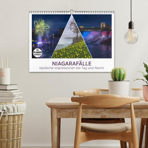 Produktbild: NIAGARAF&Auml;LLE Idyllische Impressionen bei Tag und Nacht (Wandkalender 2026 DIN A3 quer), CALVENDO Monatskalender