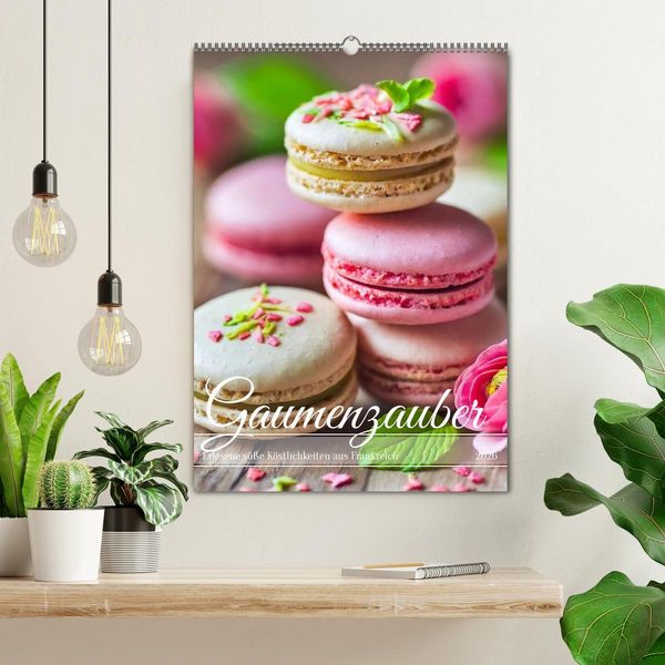 Produktbild: Gaumenzauber - Erlesene s&uuml;&szlig;e K&ouml;stlichkeiten aus Frankreich (Wandkalender 2026 DIN A2 hoch), CALVENDO Monatskalender