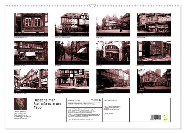 Produktbild: Hildesheimer Schaufenster um 1900 (Wandkalender 2026 DIN A2 quer), CALVENDO Monatskalender