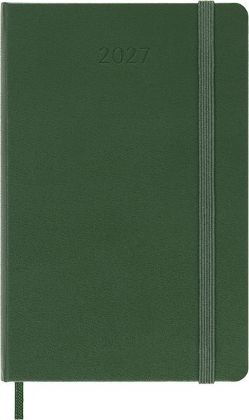Produktbild: Moleskine 12 Monate Wochen Notizkalender 2027, Pocket/A6, 1 Wo = 1 Seite, rechts linierte Seite, Fester Einband, Myrtengr&uuml;n