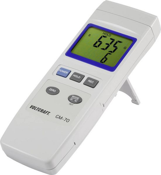 Produktbild: VOLTCRAFT GM-70 Magnetfeld Analyseger&auml;t bis 3 Tesla, AC / DC, max 60 Hz, Aufl&ouml;sung 0.1 mT, &plusmn;5%