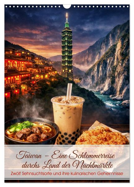 Produktbild: Taiwan &ndash; Eine Schlemmerreise durchs Land der Nachtm&auml;rkte (Wandkalender 2027 DIN A3 hoch), CALVENDO Monatskalender