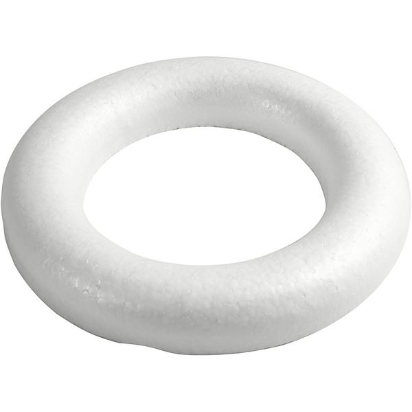 Produktbild: Creativ Company Styroporring, flach, Gr&ouml;&szlig;e 30 cm, Dicke 40 mm, Wei&szlig;, 1 Stk