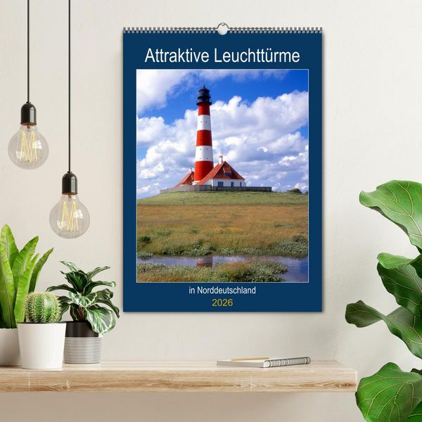 Produktbild: Attraktive Leuchtt&uuml;rme (Wandkalender 2026 DIN A2 hoch), CALVENDO Monatskalender