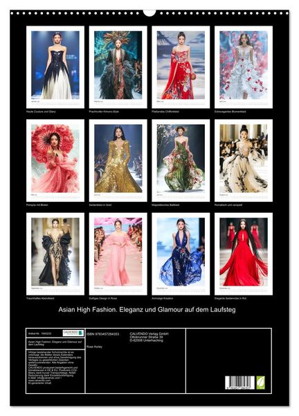 Produktbild: Asian High Fashion. Eleganz und Glamour auf dem Laufsteg (Wandkalender 2026 DIN A2 hoch), CALVENDO Monatskalender