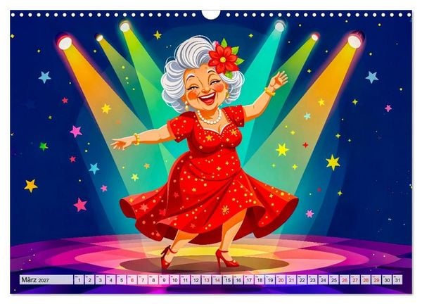 Produktbild: Oma rockt den Ruhestand - Lustiger Frauenkalender mit Humor (Wandkalender 2027 DIN A3 quer), CALVENDO Monatskalender
