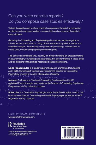 Produktbild: Reporting in Counselling and Psychotherapy