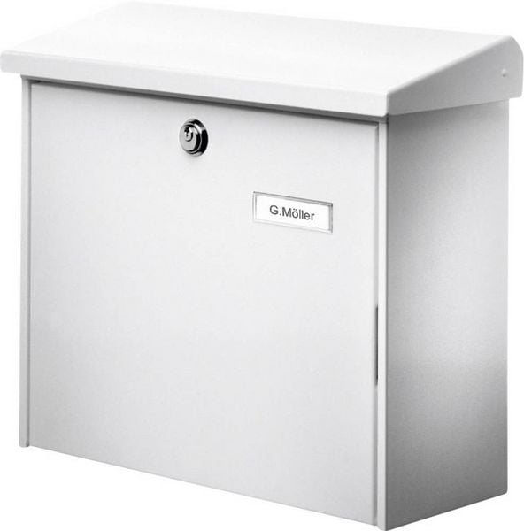 Produktbild: Burg W&auml;chter 4120 COMFORT 913W Briefkasten Stahlblech Wei&szlig; Schl&uuml;sselschloss
