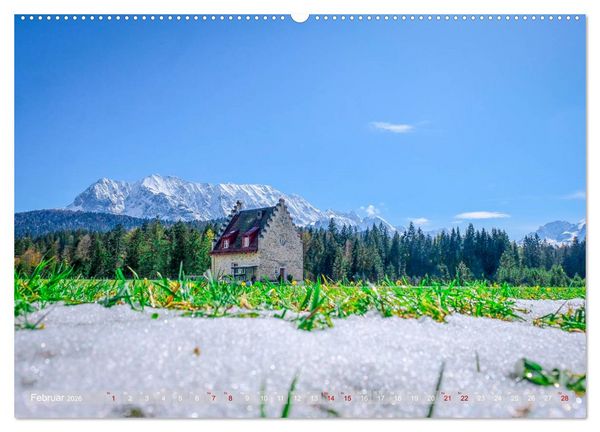 Produktbild: Garmisch Partenkirchen Land - Wasser und Berge sind Leben (hochwertiger Premium Wandkalender 2026 DIN A2 quer), Kunstdruck in Hochglanz
