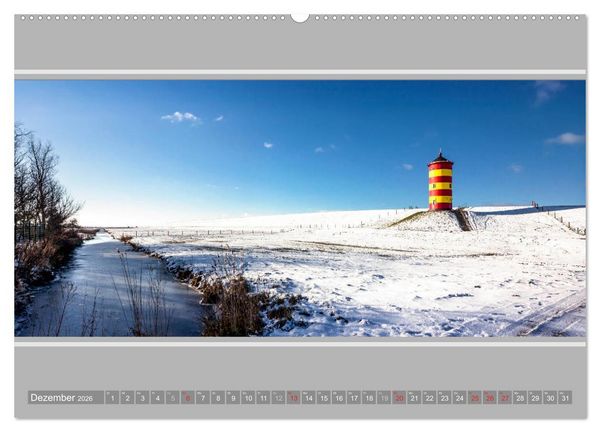 Produktbild: Der Pilsumer Leuchtturm (Wandkalender 2026 DIN A2 quer), CALVENDO Monatskalender